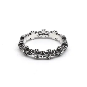 Chrome Hearts Silver Tiny E Plus Band Ring