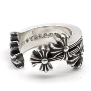 Chrome Hearts Silver Triple Cross Ring