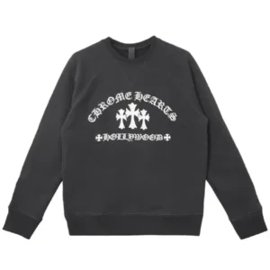 Chrome Hearts Triple Cross CH Embroidered Sweatshirt