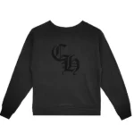 Chrome Hearts Triple Cross CH Letter Black Sweatershirt