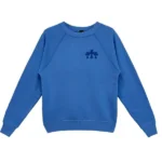 Chrome Hearts Triple Cross CH Letter Blue Sweatershirt