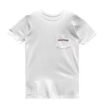 Chrome Hearts USA Flag Scroll Logo White Short Sleeve Tee