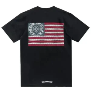 Chrome Hearts USA National Flag Horseshoe Logo Tee