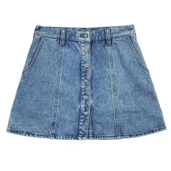 Chrome Hearts Washed Blue Denim Skirt Chrome Hearts Washed Blue Denim Skirt