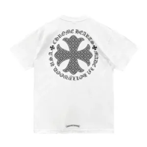 Chrome Hearts White Cross Script Logo Short Sleeve Tee