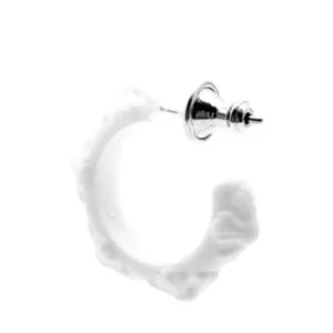 Chrome Hearts White Resin SBT Cross Earring Hoop