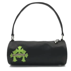 Chrome Hearts Black_Green Leather Cross Patch Pony Hair Cow Stripe Grinds Mini Shoulder Bag