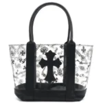 Chrome Hearts Green PVC Leather Cross Tote Bag