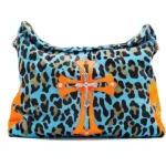 Chrome Hearts Leopard Silver Cross Patch Lyon Bag