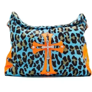 Chrome Hearts Leopard Silver Cross Patch Lyon Bag