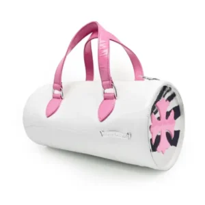 Chrome Hearts London Exclusive White&Pink Patent Leather Cross Mini Duffle Bag